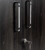 Gingham 2 Door Wardrobe in Dark Brown Finish
