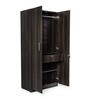 Gingham 2 Door Wardrobe in Dark Brown Finish