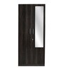 Gingham 2 Door Wardrobe in Dark Brown Finish