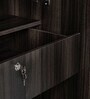 Gingham 2 Door Wardrobe in Dark Brown Finish