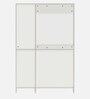 Gingham 3 Door Wardrobe In Frosty White Finish with Mirror