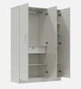 Gingham 3 Door Wardrobe In Frosty White Finish with Mirror