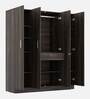 Gingham 4 Door Wardrobe In Wenge Finish Colour