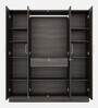 Gingham 4 Door Wardrobe In Wenge Finish Colour with Mirror