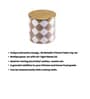 Gingham 750ml Cappuccino & White Tin Storage Continer