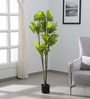 Ginkgo & Ficus Yellow Plastic Artificial Plant