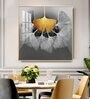 Ginkgo Leaf Glass Finish Square Wall Art