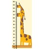 Giraffe with Baby in Multicolour Height Chart