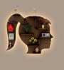 Girl Backlit Designer Wooden Wall Shelf