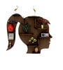 Girl Backlit Designer Wooden Wall Shelf