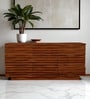 Gironde Acacia Wood 2 Door 3 Drawer Sideboard In Honey Oak Finish