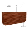 Gironde Acacia Wood 2 Door 3 Drawer Sideboard In Honey Oak Finish