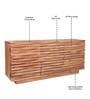 Gironde Acacia Wood 2 Door 3 Drawer Sideboard In Natural Finish
