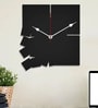 Gisela Engineered Wood Black Wall Clock