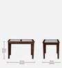 Gistel Sheesham Wood 4 Seater Dining Set In Scratch Resistant Provincial Teak Finish With Marble Top