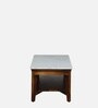 Gistel Sheesham Wood Coffe Table In Scratch Resistant Provincial Teak Finish With Marble Top And Shelf