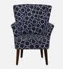 Mantra Fabric Wing Chair In Blue Colour