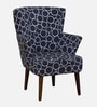 Mantra Fabric Wing Chair In Blue Colour