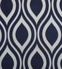 Mantra Fabric Wing Chair In White & Blue Colour
