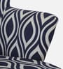 Mantra Fabric Wing Chair In White & Blue Colour