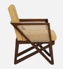 Dusk Suede Velvet Fabric Arm Chair In Yellow Colour