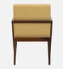Dusk Suede Velvet Fabric Arm Chair In Yellow Colour
