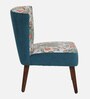 Aura Suede Velvet Fabric Arm Chair In Green and Multi Colour
