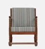 Poise Sheesham Wood Rocking Chair In Moss Green Colour