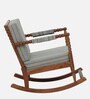 Poise Sheesham Wood Rocking Chair In Moss Green Colour