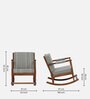 Poise Sheesham Wood Rocking Chair In Moss Green Colour