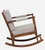 Poise Fabric Rocking Chair In White Colour