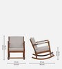 Poise Fabric Rocking Chair In White Colour