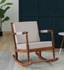 Poise Fabric Rocking Chair In White Colour