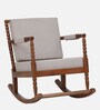 Poise Fabric Rocking Chair In White Colour