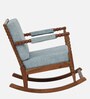 Poise Sheesham Wood Rocking Chair In Blue Colour