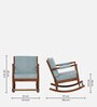 Poise Sheesham Wood Rocking Chair In Blue Colour