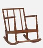 Poise Sheesham Wood Rocking Chair In Blue Colour