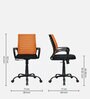 Giza Breathable Mesh Ergonomic Chair in Orange & Black Colour