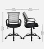 Giza Plus Mid Back Breathable Mesh Ergonomic Chair In Black Colour