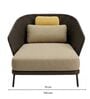 Giza Wicker Outdoor Lounger In Light Brown Colour