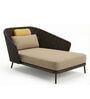 Giza Wicker Outdoor Lounger In Light Brown Colour