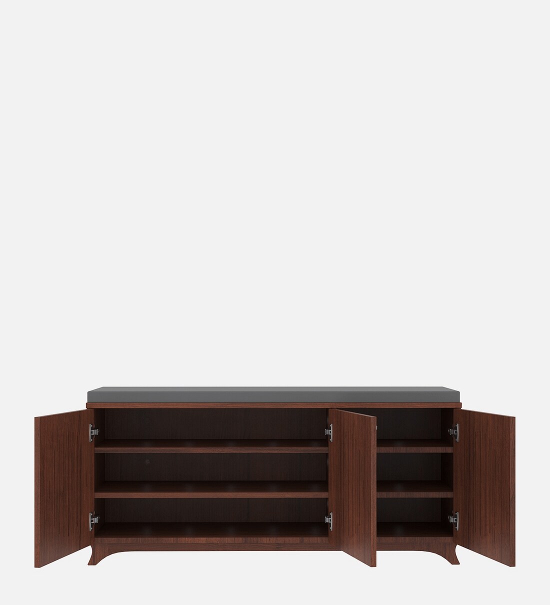 Buy Gladiolus 18- Pairs 3 Door Shoe Racks In Walnut Colour With