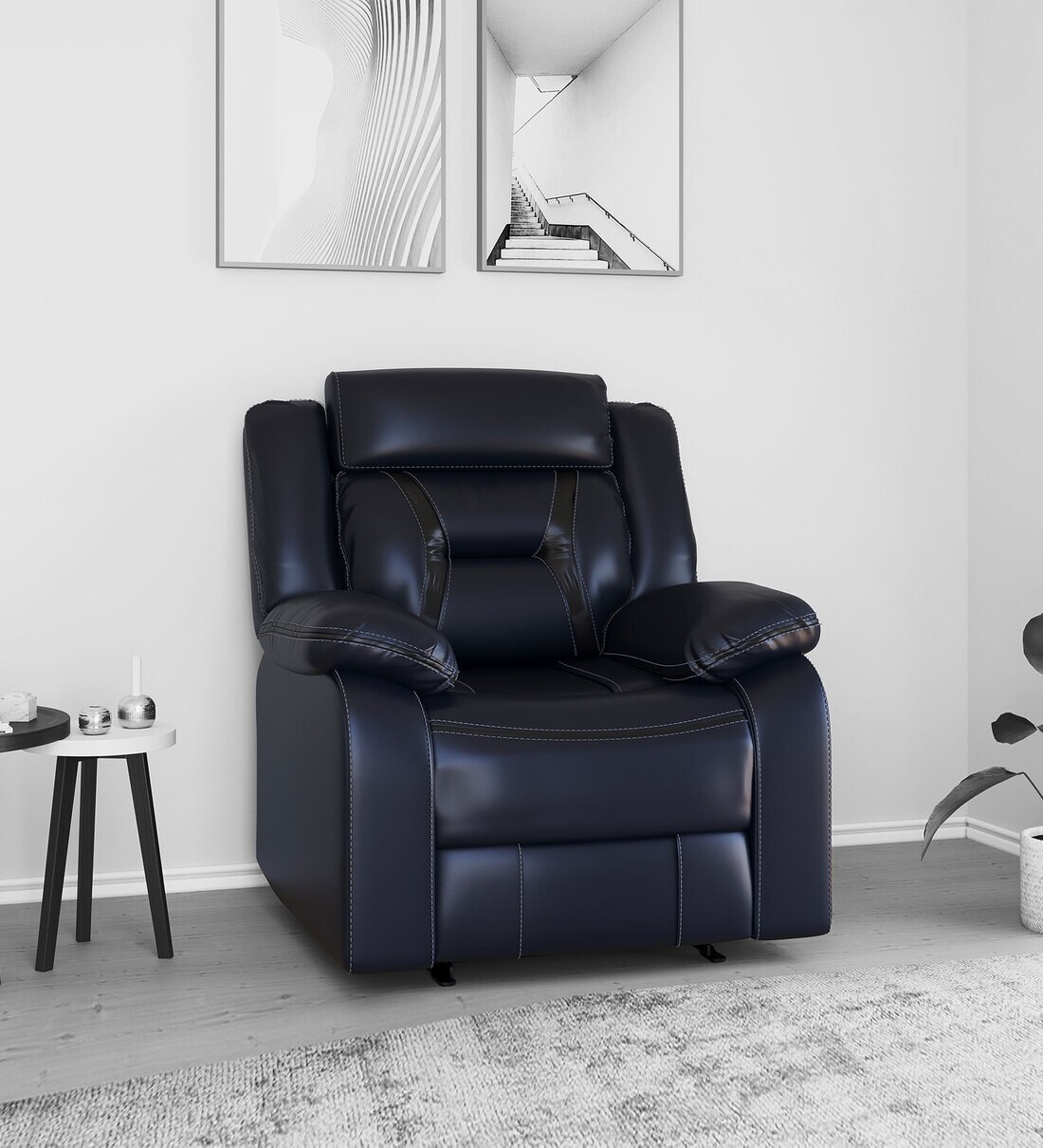 midnight blue recliner