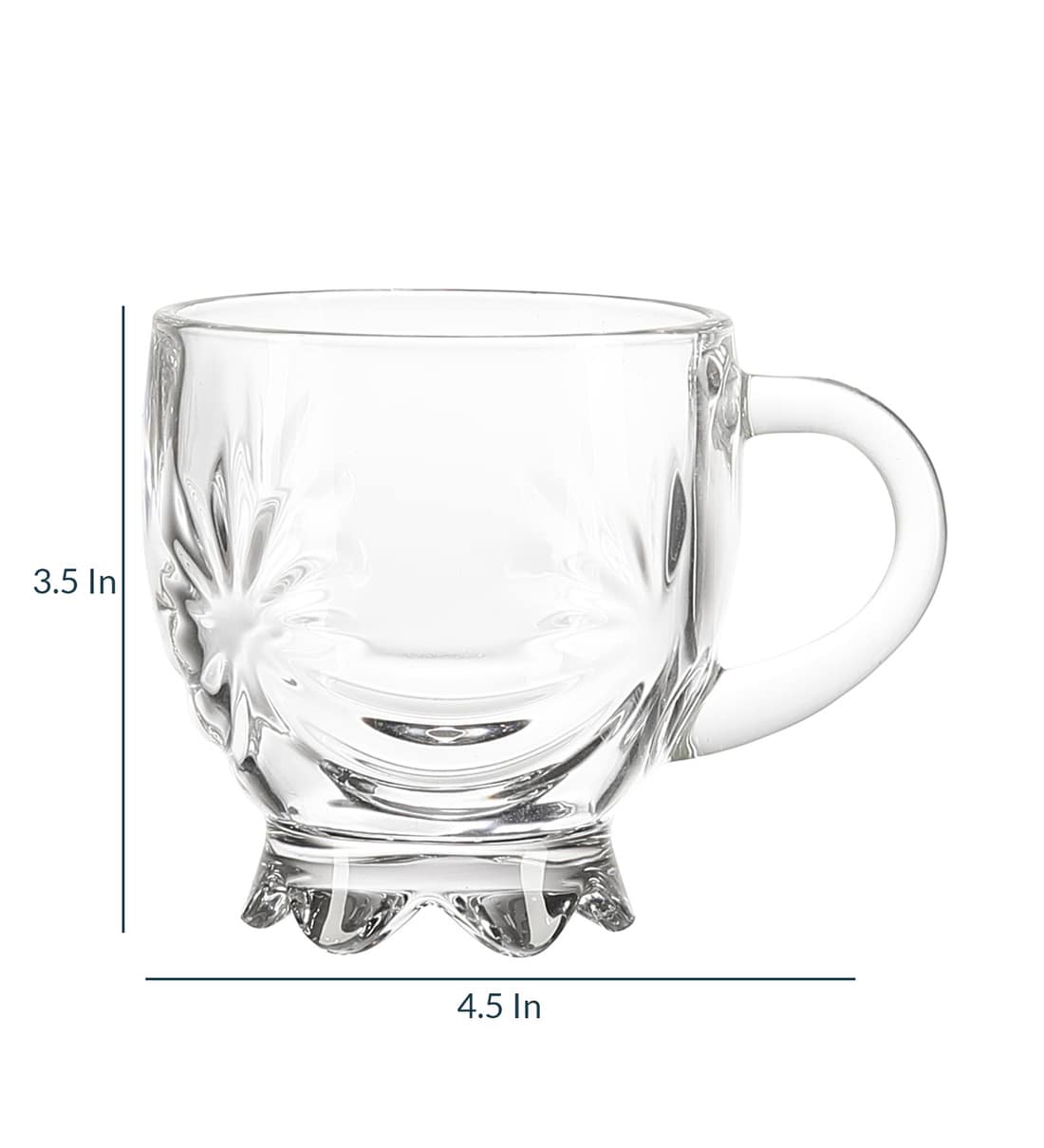 Buy 150 ML Glass Cups Set of 6 by Cdi Online Cups & Saucers Cups