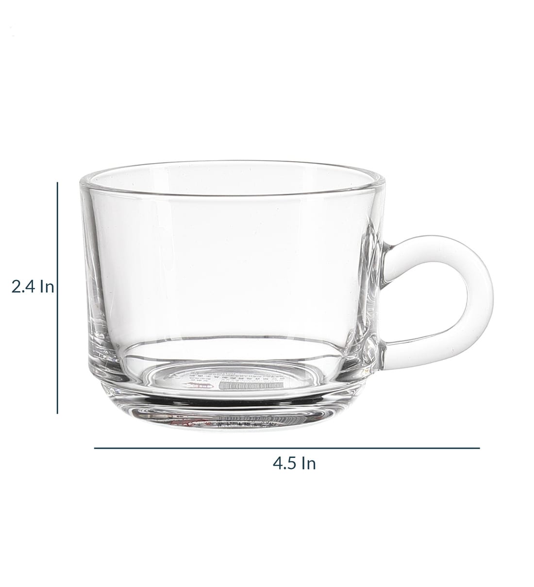 Buy 180 ML Glass Tea Cups Set of 6 by Cdi Online Tea Cups and Saucers