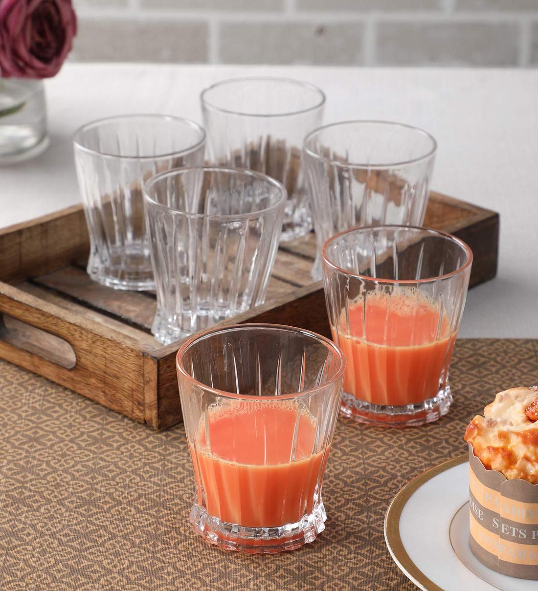 Buy 245 ML Liner Shaped Everyday Glasses Set of 6 by Ceradeco Online
