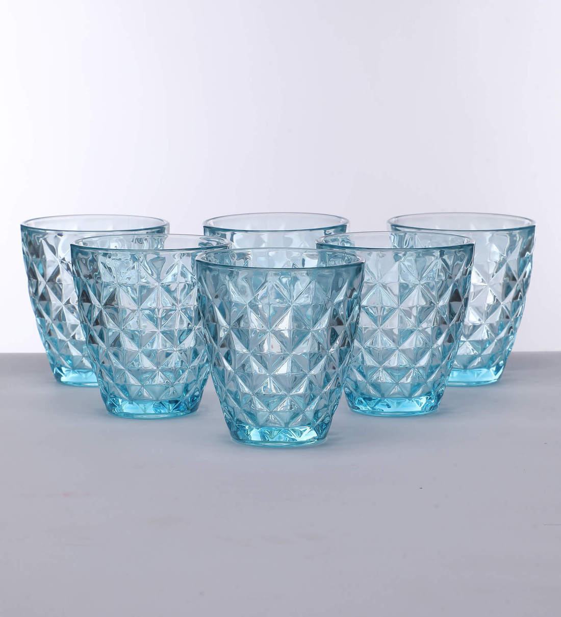 Buy 280 Ml Diamond Cut Everyday Glasses Set Of 6 By Ceradeco Online Glasses Glassware Home