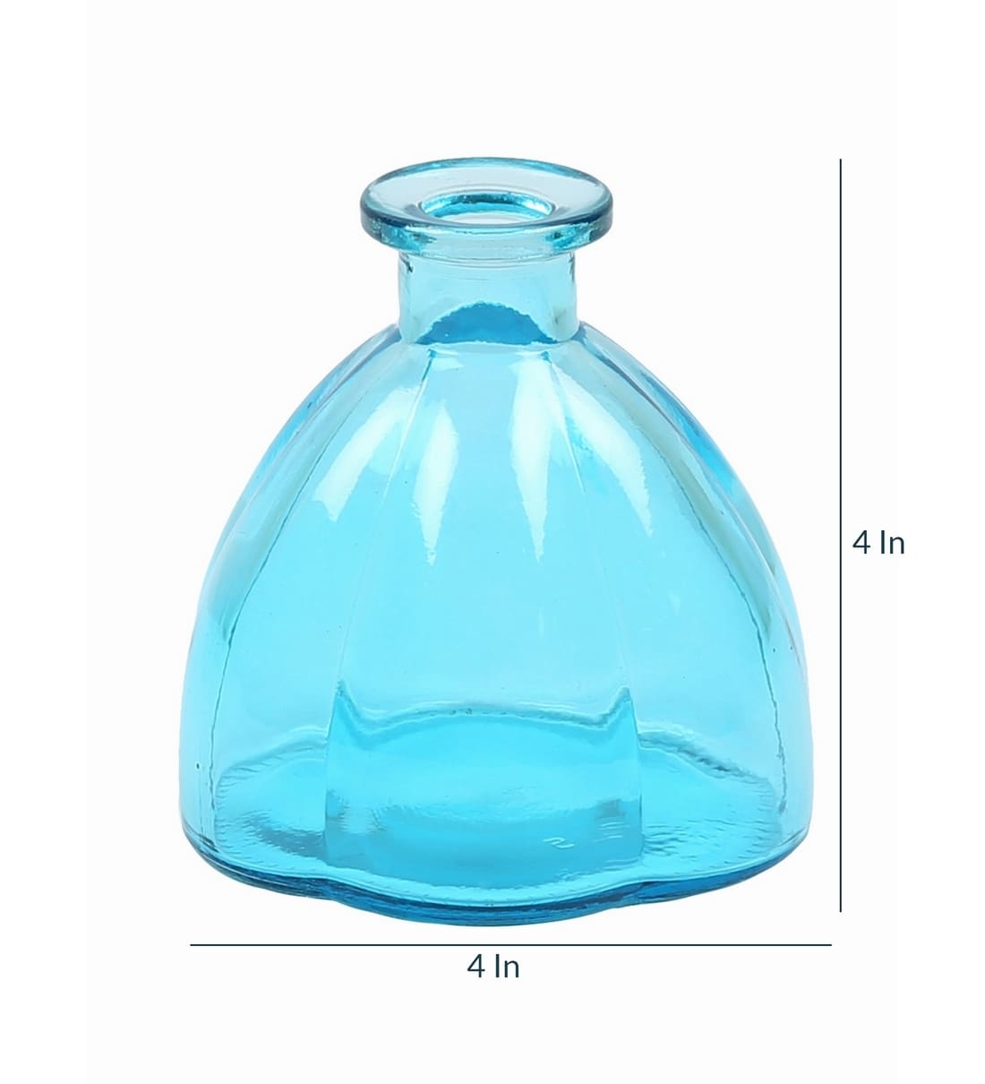 Buy Glass Blue Flower Vase by Aapno Rajasthan Online Eclectic Vases