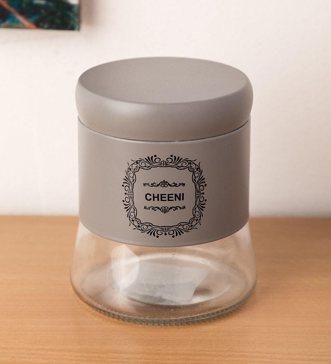 Buy Glass Brown Cheeni Jar 800 Ml By Market 99 at 56 OFF by Market 99