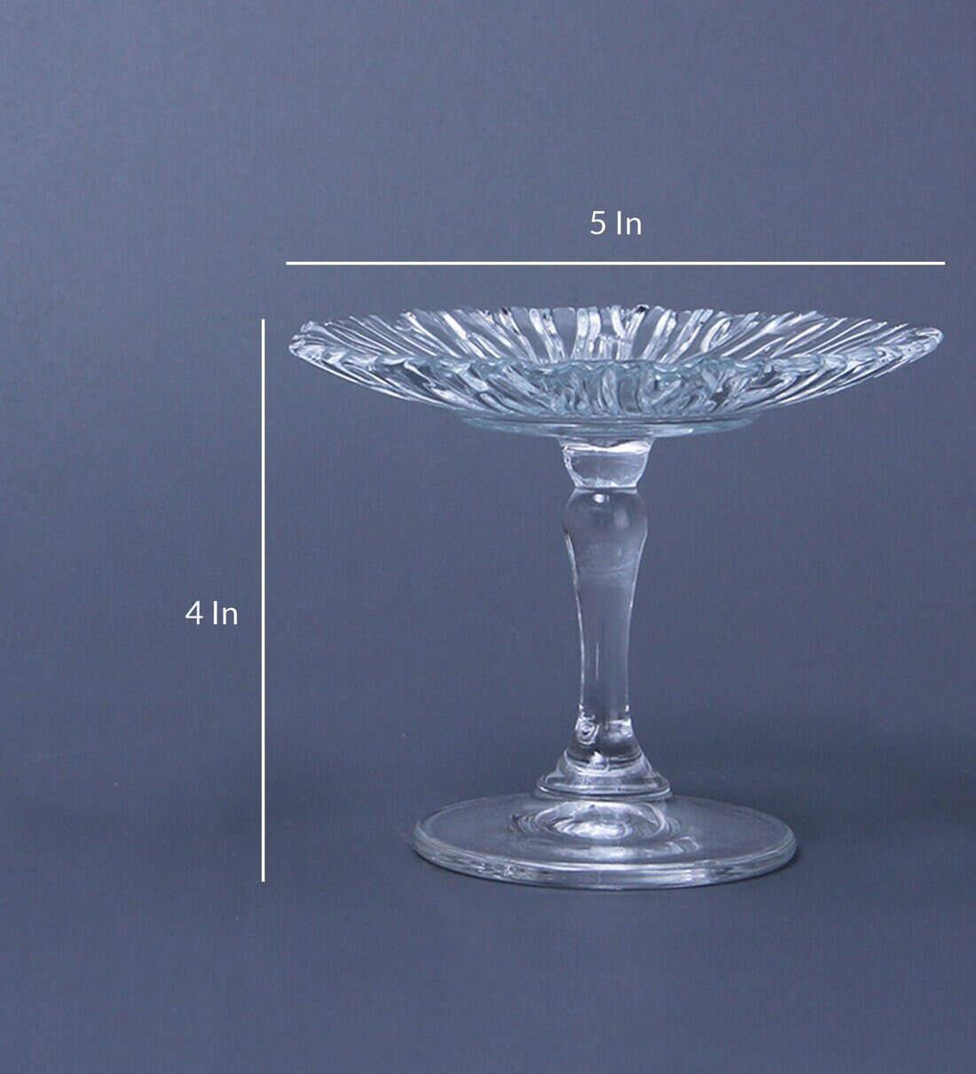 Buy Glass Round Dessert Stand Set of 2 by Pasabahce Online Platters